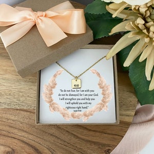 Religious Gift, Religious Jewelry, Christian Gift, Christian Jewelry, Bible Verse Necklace, Uplifting Gifts for Women, Encouragement Gift