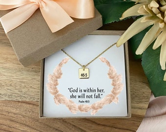 Religious Gift, Religious Jewelry, Christian Gift, Christian Jewelry, Bible Verse Necklace, Uplifting Gifts for Women, Encouragement Gift