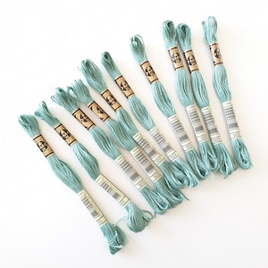 DMC Col. 503 Filo da ricamo in cotone incagliato - 8m Skein Blu Ricamo Filo interdentale
