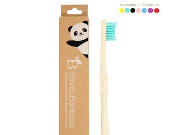 Bamboo Toothbrush Kids and Adults, Soft / Medium Bristles, Christmas Stocking Filler, Eco-Friendly Wooden Toothbrush, Sustainable Gift