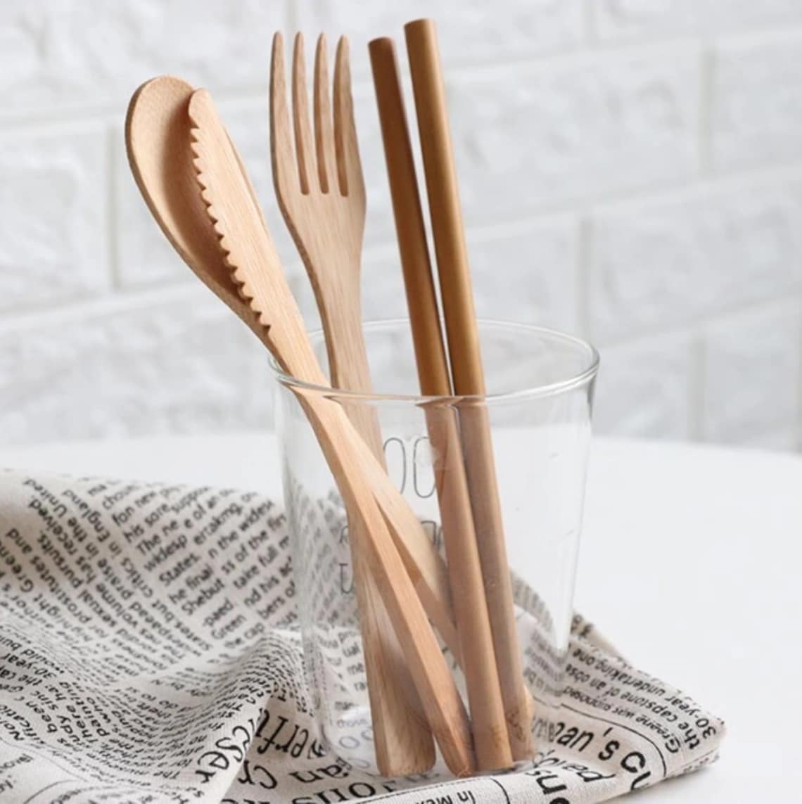 Ecofriendly Cutlery Set Reusable Bamboo Cutlery Zero Waste Etsy