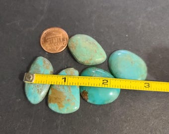 94 Carats BlueTurquoise Cabochons/Free Form Blue Turquoise Cabs /Flat Back Cabochon/Oval Turquoise Cabs/qt028