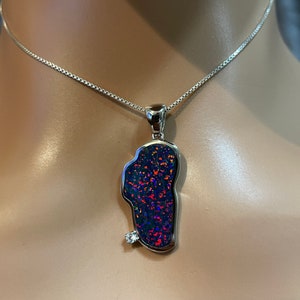 Lake Tahoe Pendant/Lake Tahoe Necklaces/Sterling Silver Pendant/Tahoe Lake Pendant/Inlay Lake Tahoe Map/ Lake Tahoe