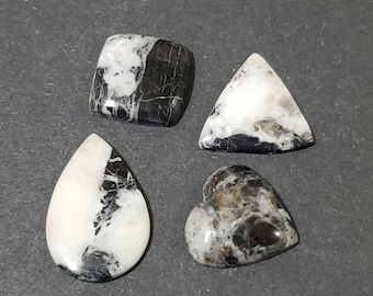 White Buffalo Cabochons/Flat Back Stone/White Turquoise Cabochons/Free Form Cabs/WB2