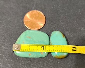 Turquoise Cabochons/Blue Turquoise With Brown Vain/Flat Back Cabochon/Turquoise Free Form Turquoise Cabs/qt202