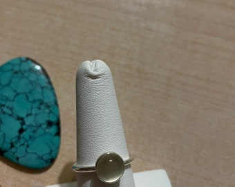 Natural Moonstone Ring/Dainty Moonstone Ring/Sterling Silver Moonstone/Handmade Ring/Boho Ring/ Silver Ring