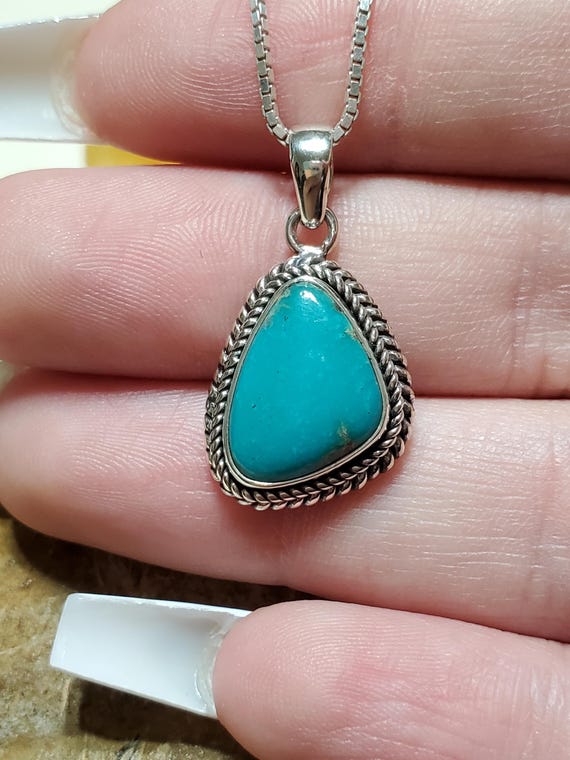 ブルーターコイズペンダント/ターコイズペンダントネックレス