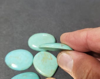 Turquoise Cabochons/Brown Matrix Turquoise Cabs/Flat Back Cabochon/87 Carats Turquoise Cabs/qt024