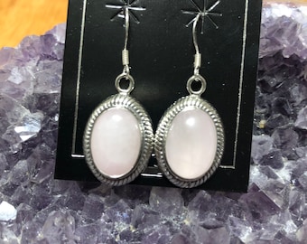 Rose Quartz Earring/Sterling Silver 925/Handmade Jewelry/Bridesmaid Gift/RoseQuarzt