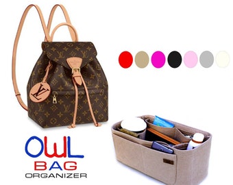  Purse organizer for LV backpack MONTSOURIS BB small backpack  liner insert3057coffee-S : Clothing, Shoes & Jewelry