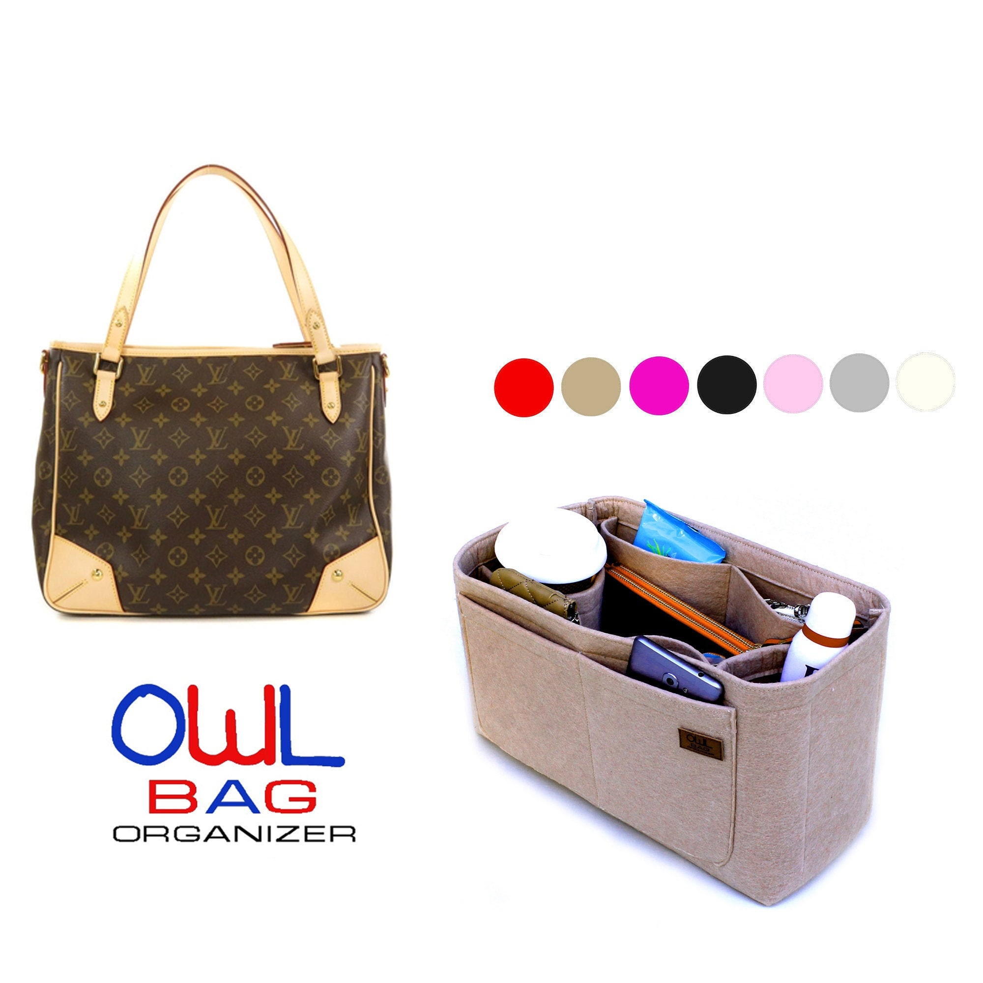 1-152/ LV-NF-MM5) Bag Organizer for LV Neverfull MM (Suitable for