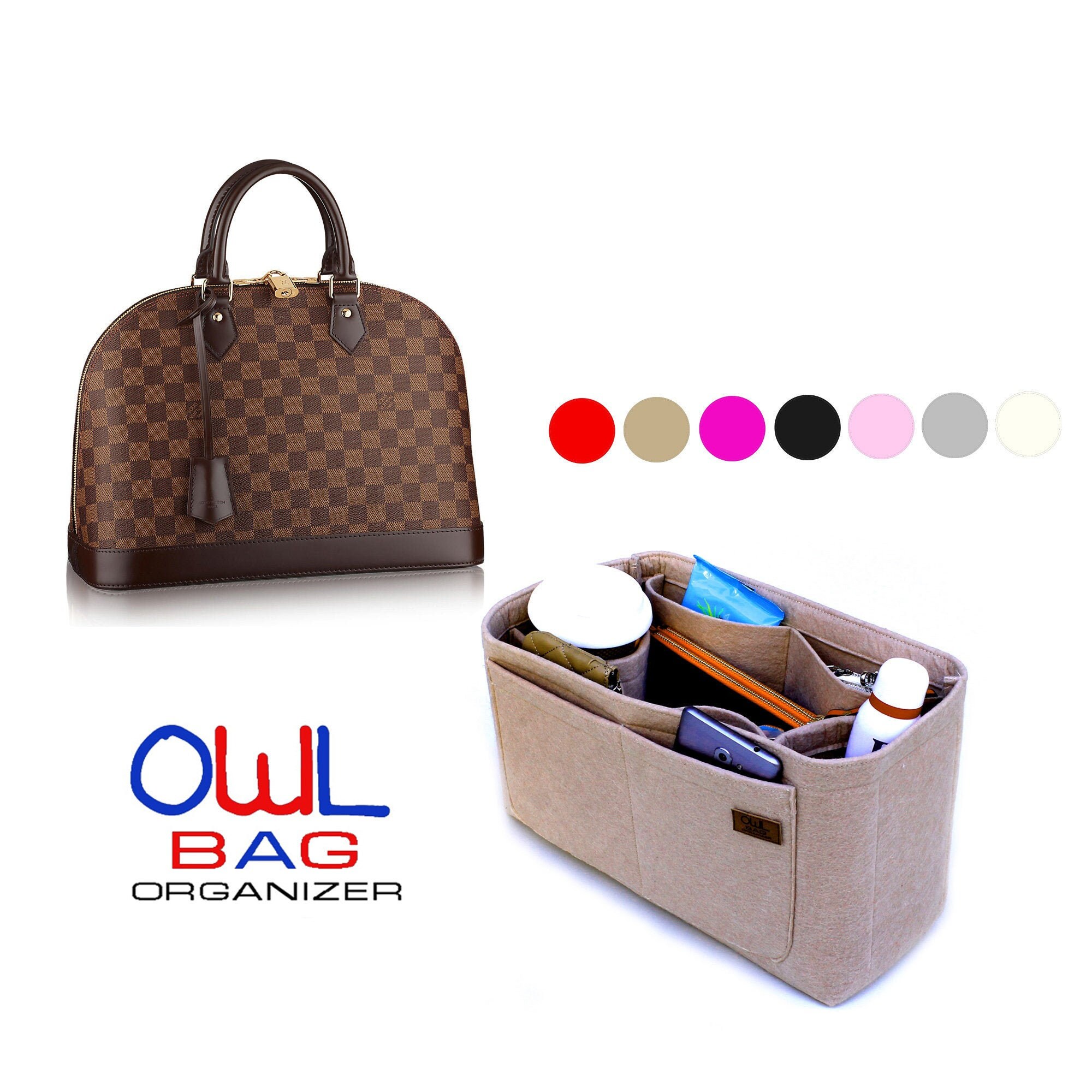 Bag Organizer for LV Alma BB - Premium Felt (Handmade/20 Colors) : Handmade  Products 