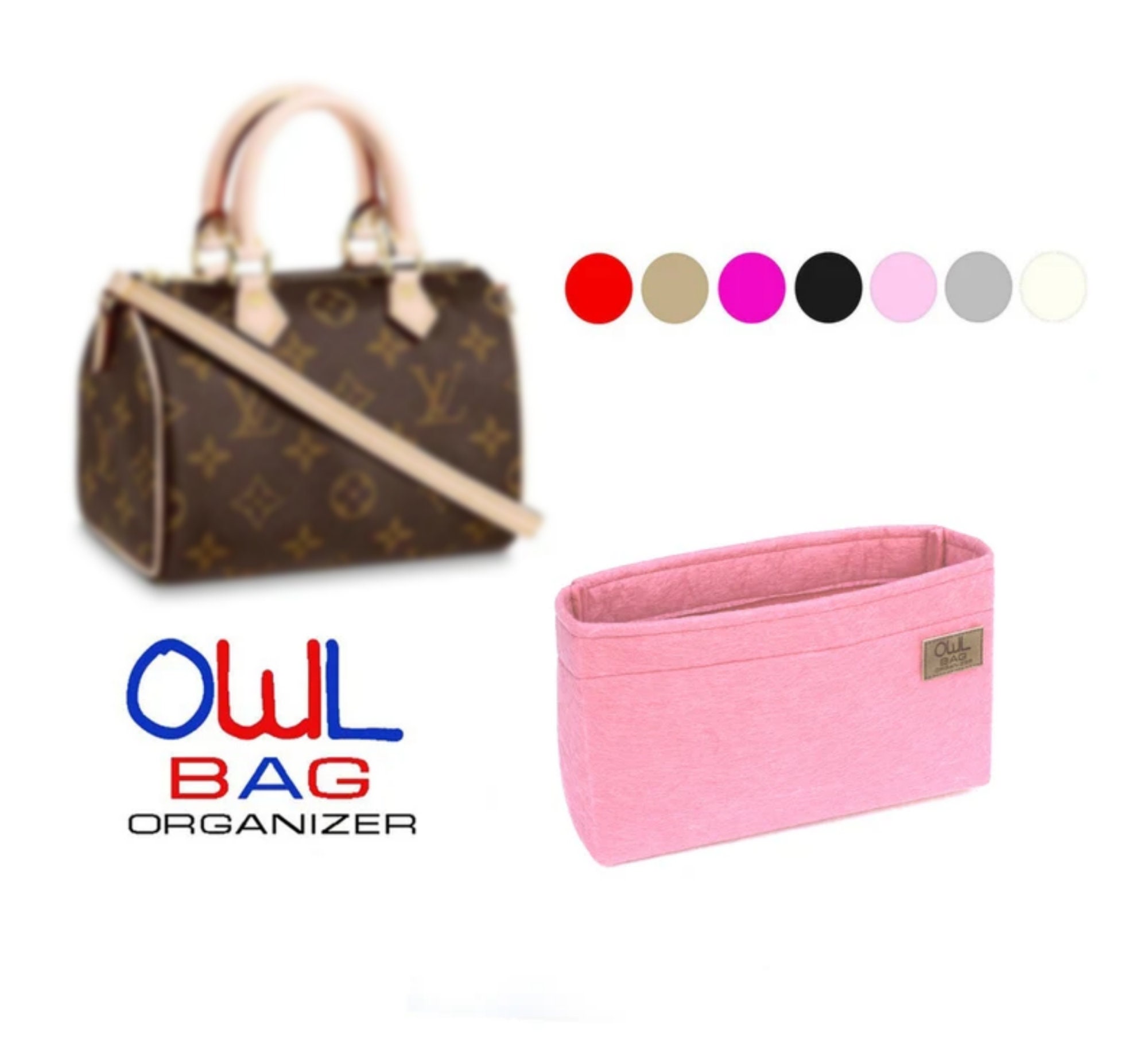 Organizer for LV Nano Speedy Bagnice Design Bag Insertbag 