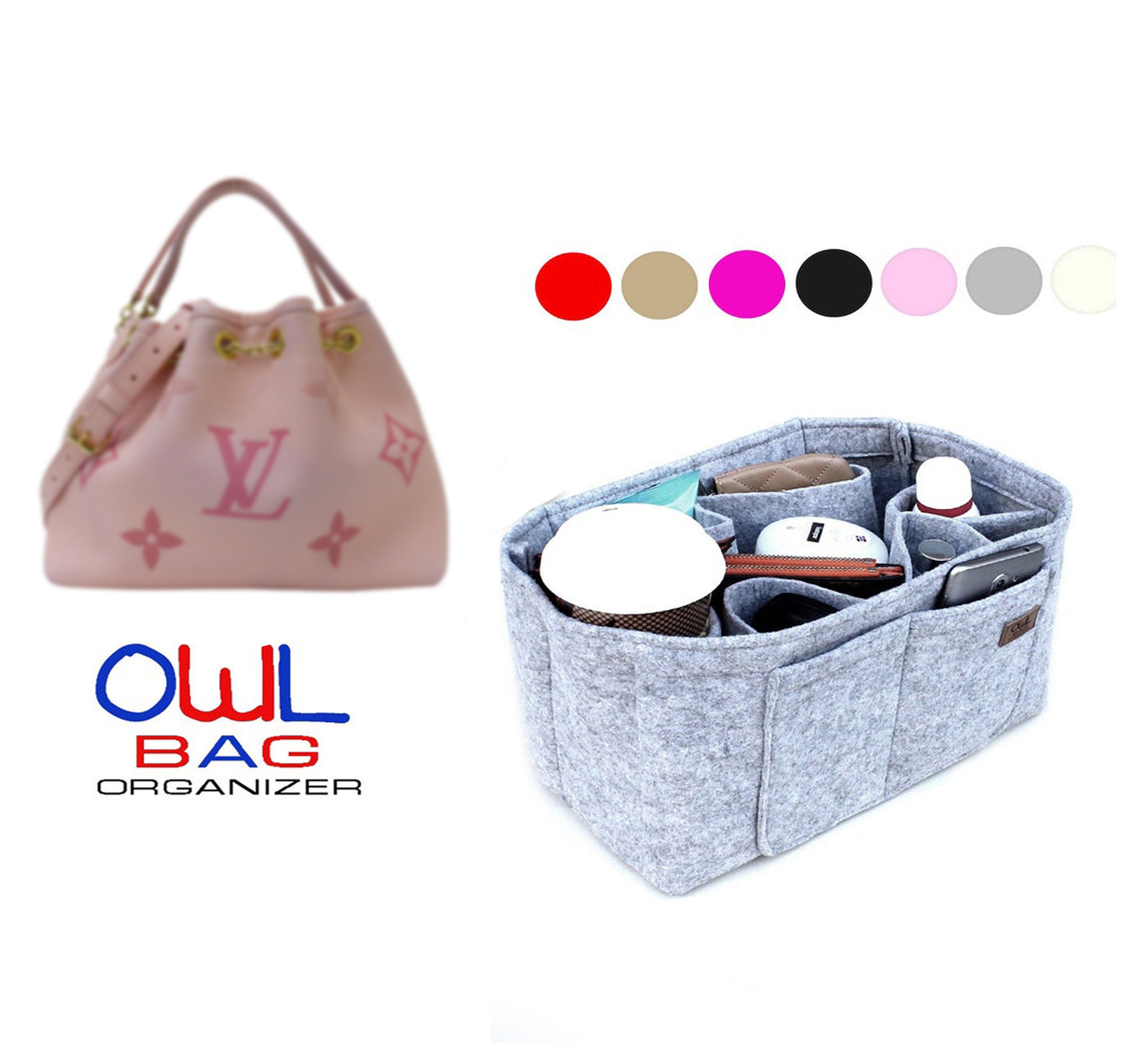 Felt Purse Insert Handbag Organizer for LV Grenelle Tote MM 