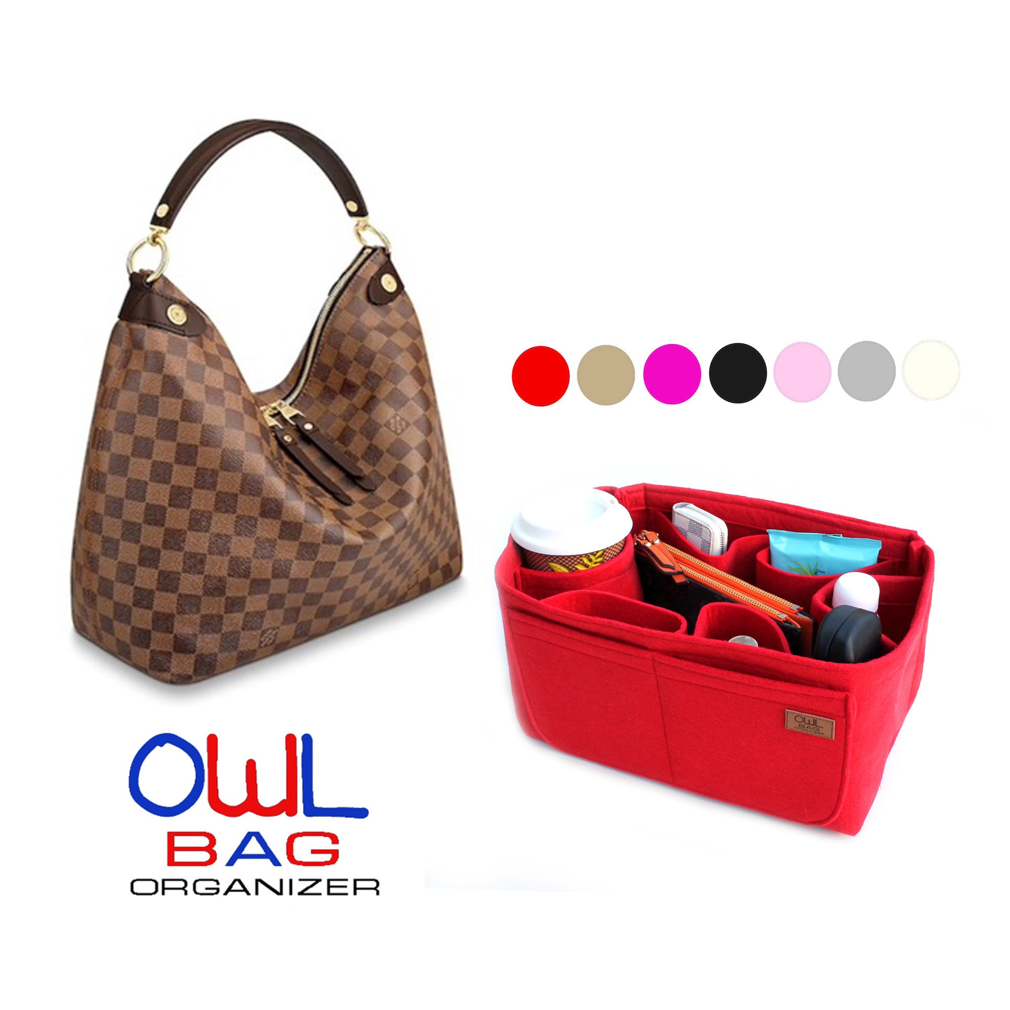 Bag and Purse Organizer with Singular Style for Louis Vuitton Duomo Hobo