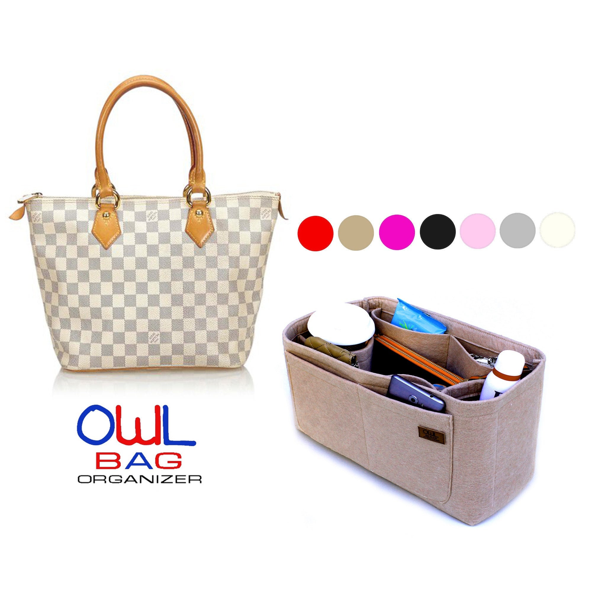 Tote Bag Organizer For Louis Vuitton Graceful MM Bag with Double Bottl