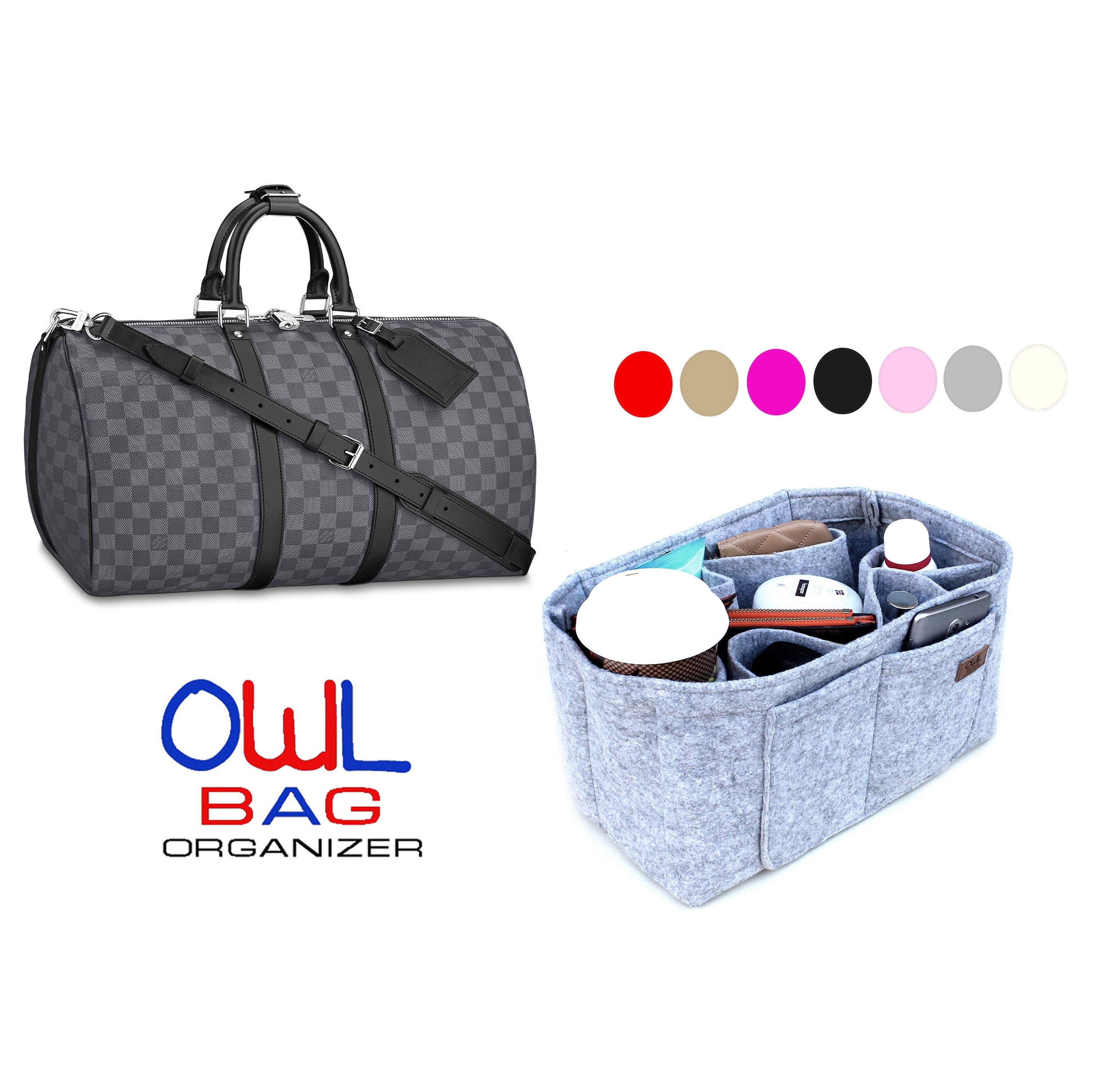 Bag Organizer For Louis Vuitton Keepall Bandoulière 55 Bag with Double