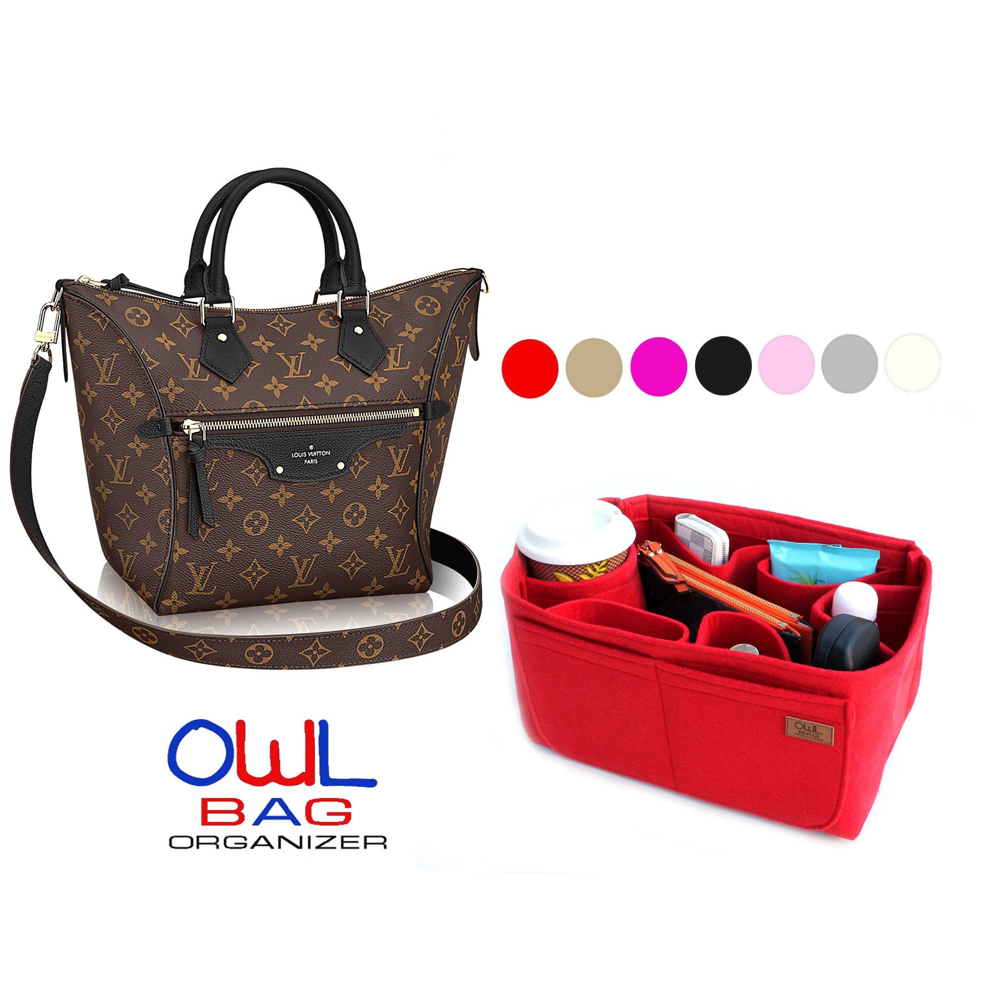 Louis Vuitton Saleya MM Purse Organizer Insert, Bag Organizer with Double  Bottle Holders and Exterior Pockets