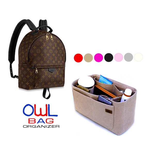 Louis Vuitton Palm Springs Backpack Organizer Insert, Backpack Organizer  with Single Bottle Holder and Exterior Pockets