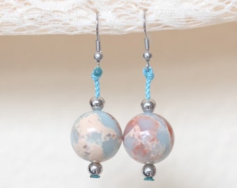 Boho Dangle Gemstone Earrings | Cute Unique Crystal Earrings For Every Day Use | Unisex Flowy Earrings