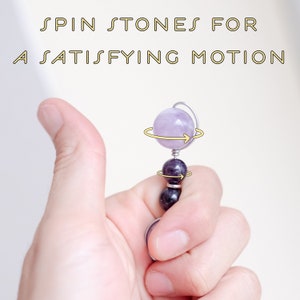 Amethyst Stim Toy for Hair and Skin Picking Support | Crystal Roller Fidget Toy and Spinner