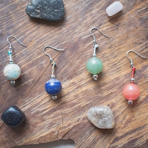 Personalized Bohemian Crystal Earrings | Handmade Gemstone Jewelry | Unisex Hypoallergenic Flowy Earrings