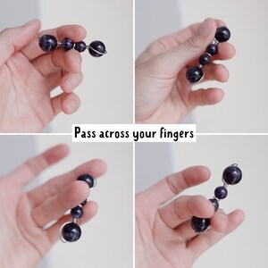 Amethyst Stim Toy for Hair and Skin Picking Support | Crystal Roller Fidget Toy and Spinner image 3