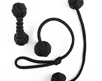 Paquete de juguetes de habilidad Black Begleri Longshot Knuckleroller / Paquete de juego con los dedos / Juguetes hechos a mano para desarrollar habilidades y estar inquieto