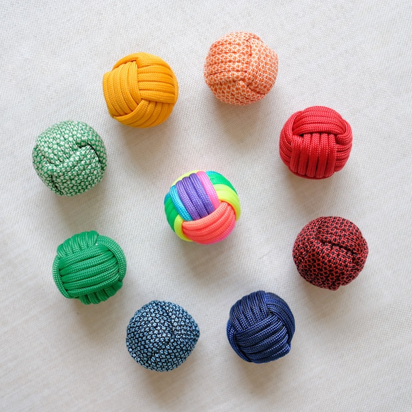 Heavy Paracord Baoding Balls | Handcrafted Meditation Balls | Stress Relief Tool | Zen Fidget Balls