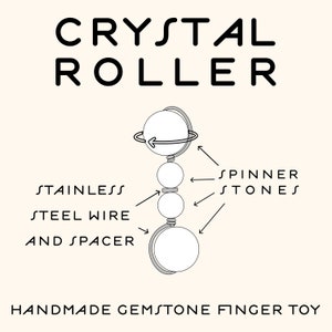 Amethyst Stim Toy for Hair and Skin Picking Support | Crystal Roller Fidget Toy and Spinner image 4