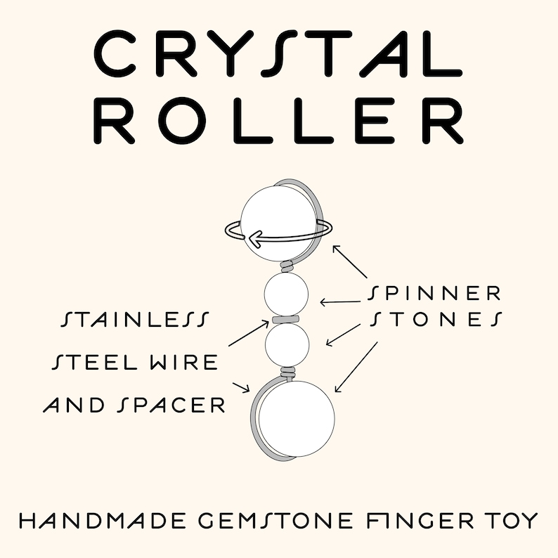 Amethyst Stim Toy for Hair and Skin Picking Support | Crystal Roller Fidget Toy and Spinner image 4