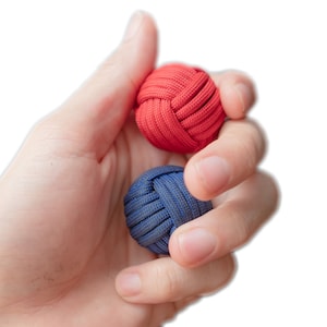 Set of Two Paracord Steel Baoding Balls for Meditating, Massaging and Fidgeting | Boli