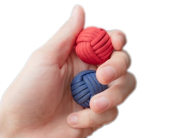 Set of Two Paracord Steel Baoding Balls for Meditating, Massaging and Fidgeting | Boli
