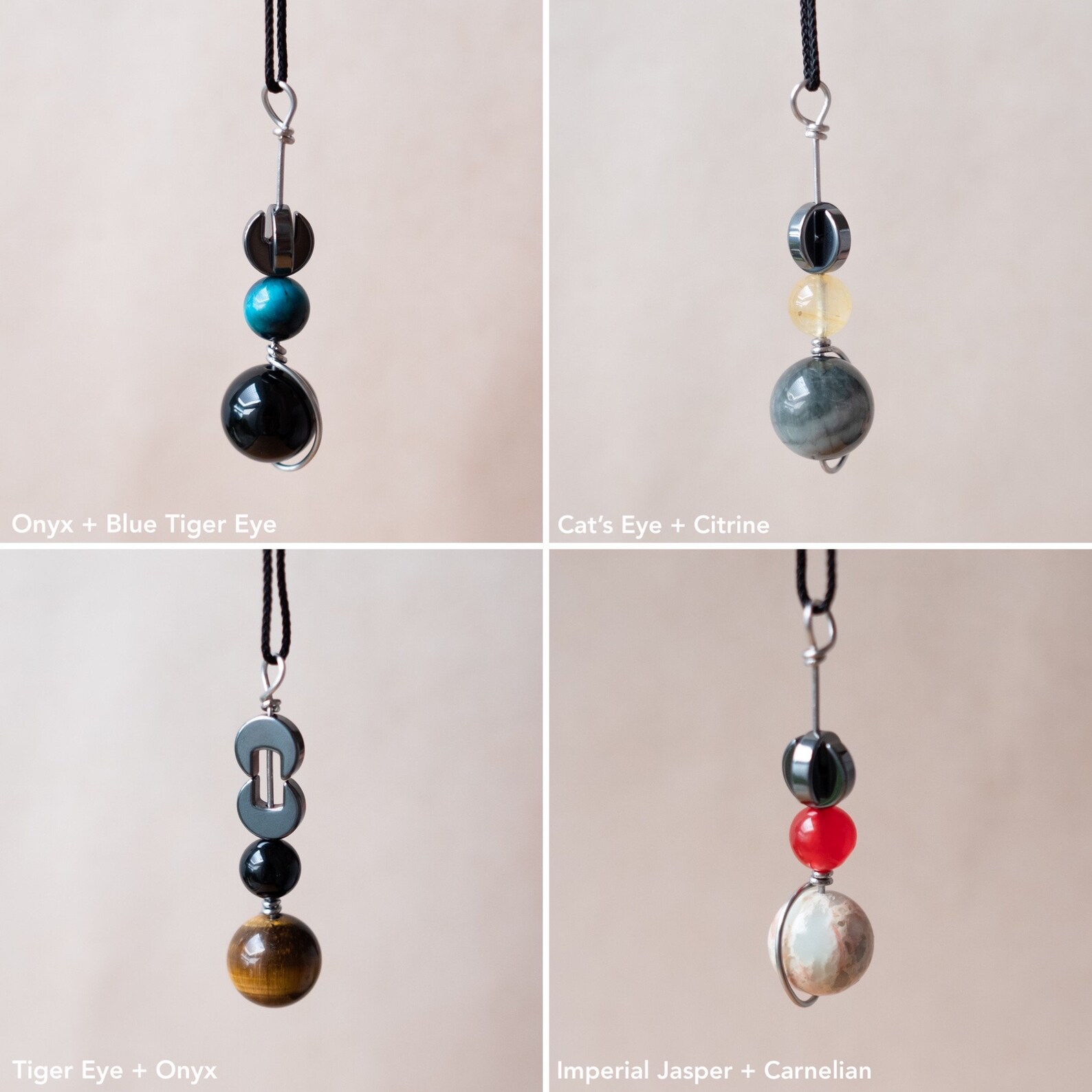 Personalized Crystal Fidget Spinner Necklace Boho Jewelry Etsy