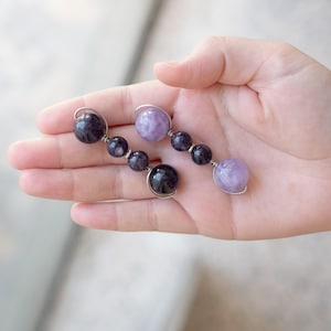 Amethyst Stim Toy for Hair and Skin Picking Support | Crystal Roller Fidget Toy and Spinner image 2