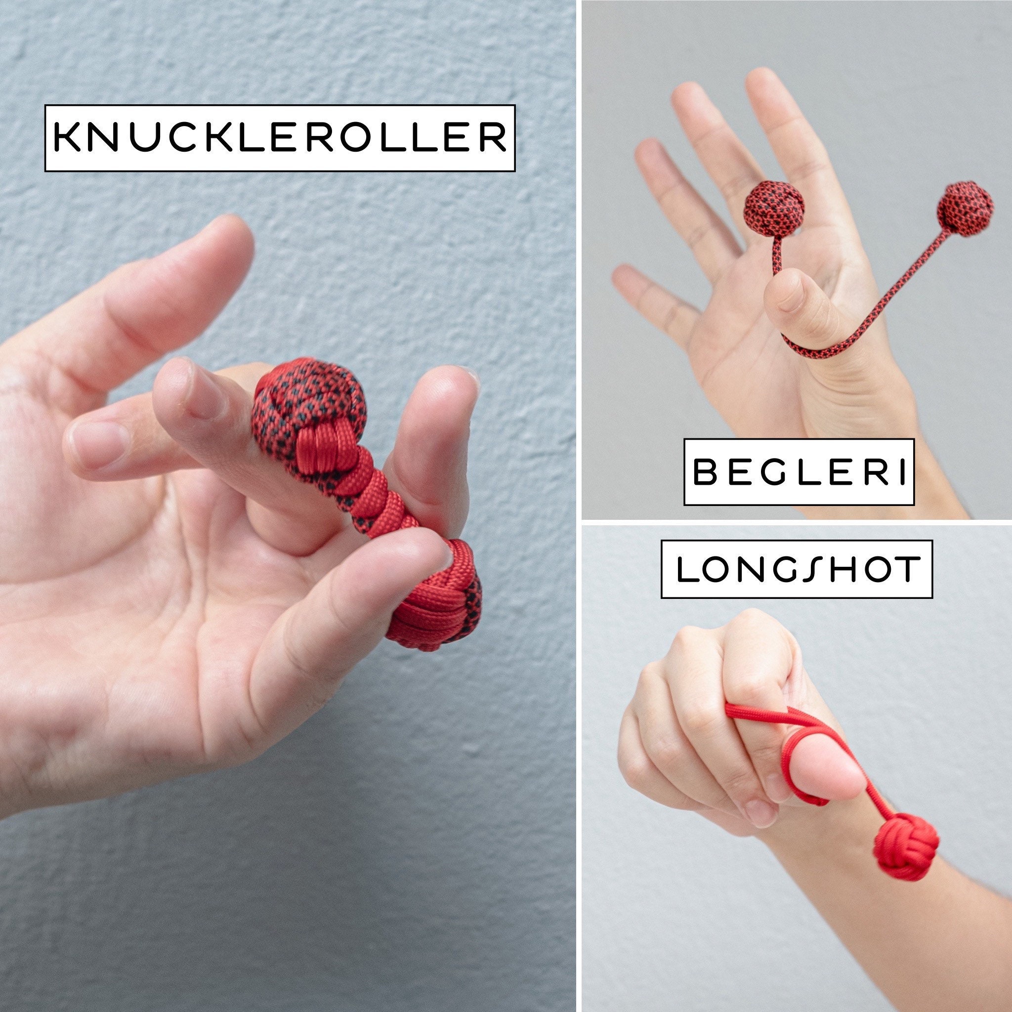 Finger Play Pack Bleu Lot de jouets Begleri Knuckleroller Longshot