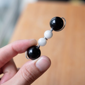 Onyx-stimulatorspeeltje voor plukken van haar en huid | Ondersteuning bij ontvelling | Onyx-kristallenroller