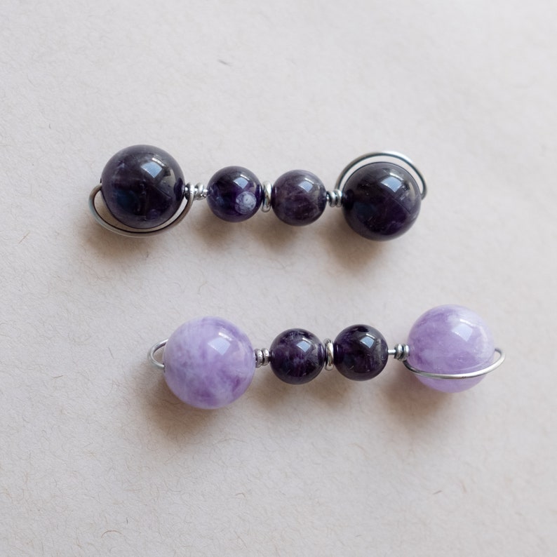 Amethyst Stim Toy for Hair and Skin Picking Support | Crystal Roller Fidget Toy and Spinner image 5