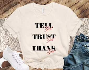 Conte, confie e agradeça a Deus