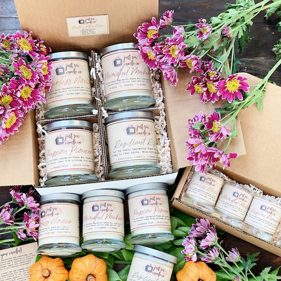 Fall Candles Gift Set | 4 Fall Scents | Fall Decor | Fall Candle Gift | Thanksgiving Candle |  Fall Candle Set | Autumn Candle | Fall Gift