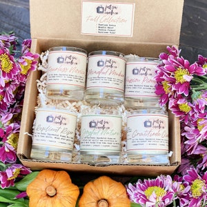 Fall Candles Gift Set | 4 Fall Scents | Fall Decor | Fall Candle Gift | Thanksgiving Candle | Fall Candle Set | Autumn Candle | Fall Gift Set of 6 Votives