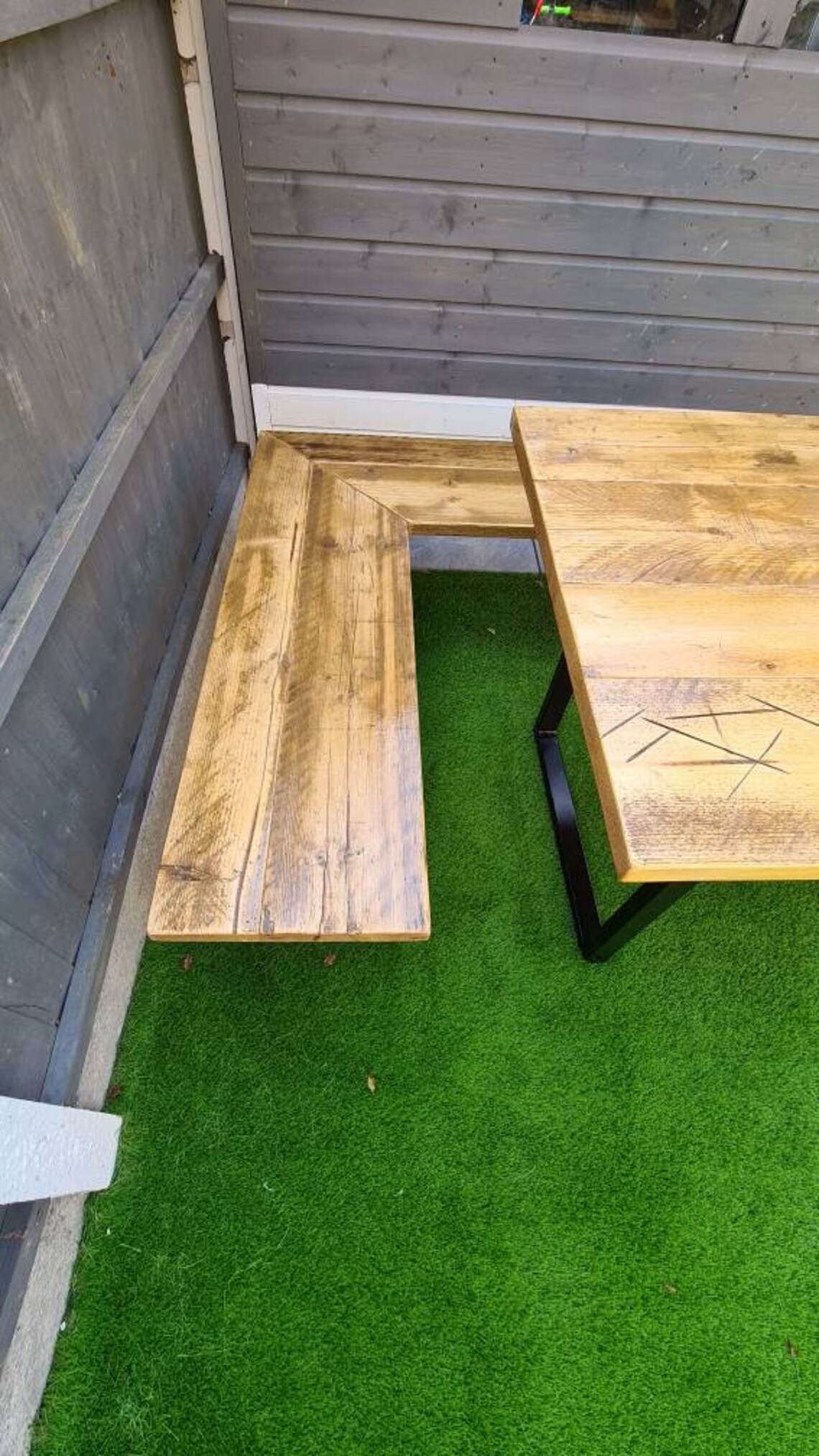 Garden/patio exterior dining table with benches PLEASE READ Etsy