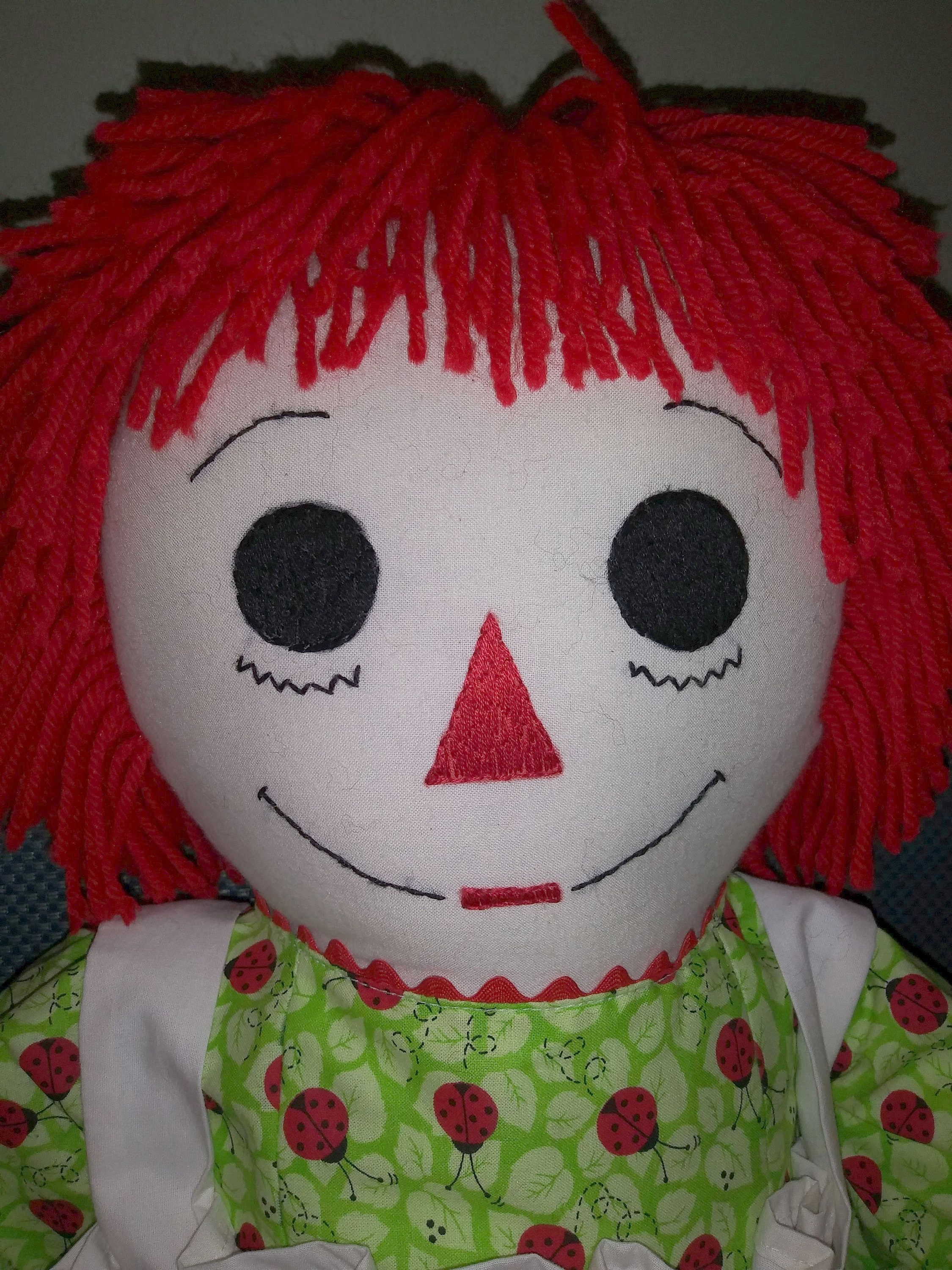 Raggedy Ann in Green Lady Bug Dress - Etsy Raggedy Ann in Green Lady Bug Dress - Etsy