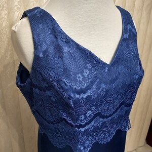 blue evening gown