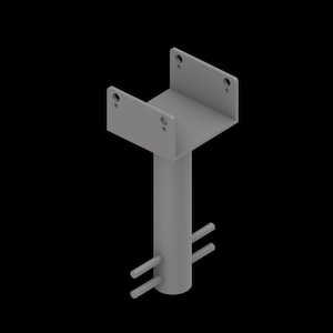 Elevated 6x6 Wood Post Brackets | Embedded in Concrete | For Decks, Sunrooms, Pergolas, and more!