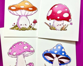 Cute Mushroom Cards