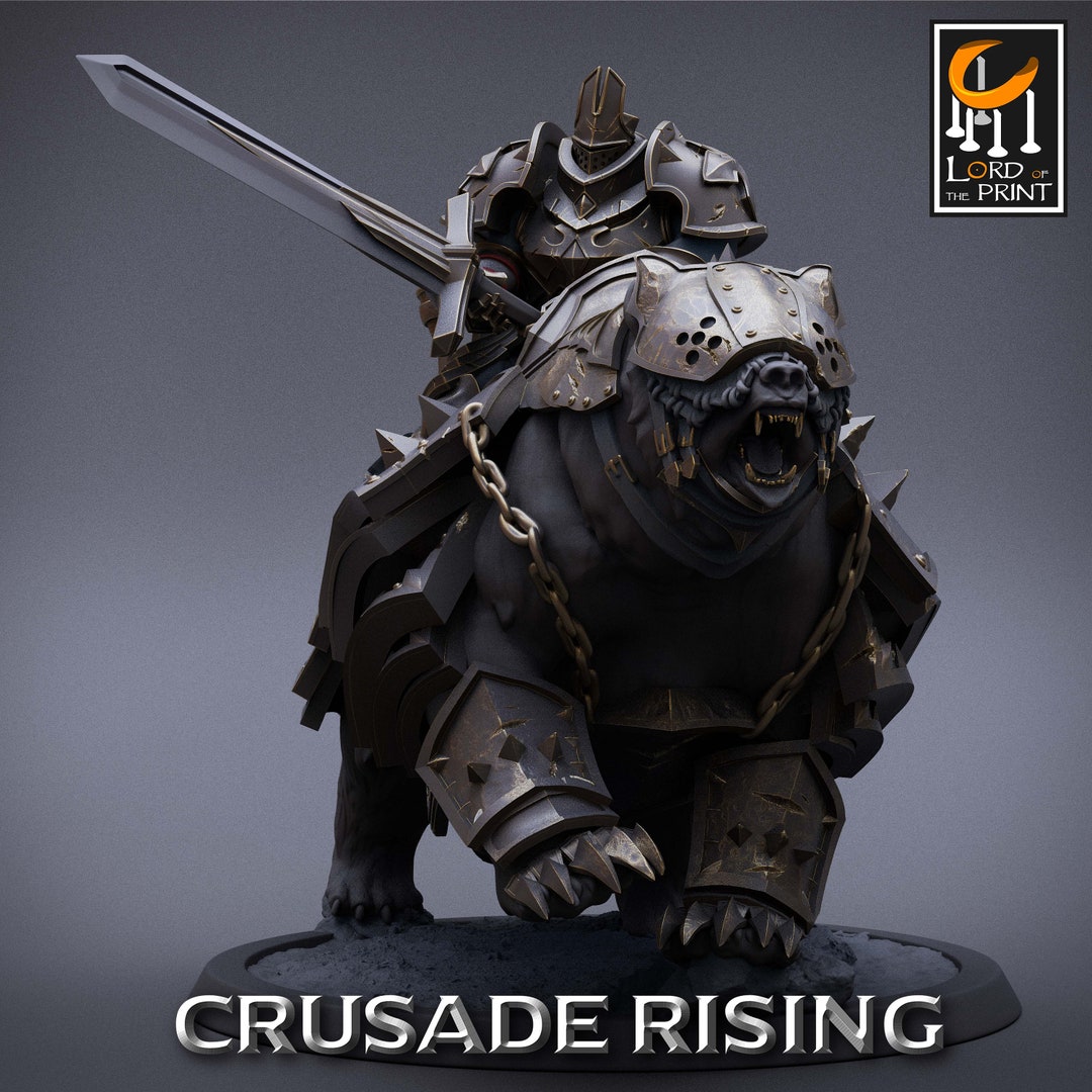 Templar Bear Mounted by Lord of the Print Crusade Rising - Etsy