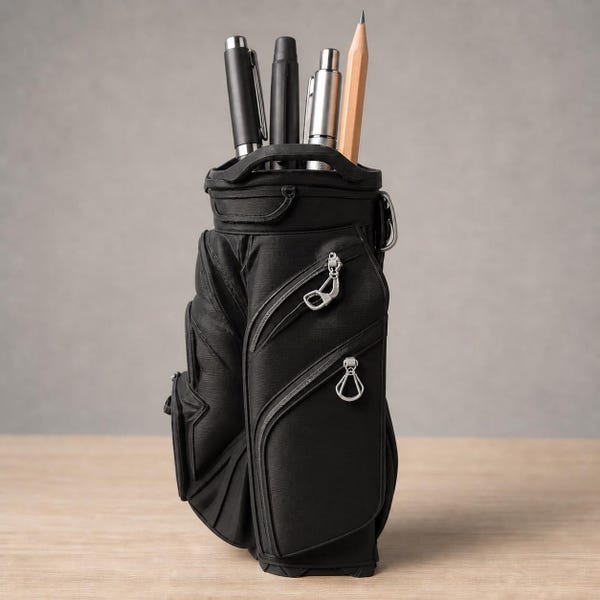 Miniature Golf Bag Pen Holder, Made-to-Order PLA in 14 Colors