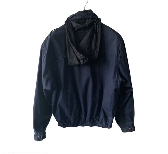 Navy blue top windbreaker jacket