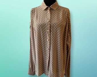 Vintage elegant polka dot blouse